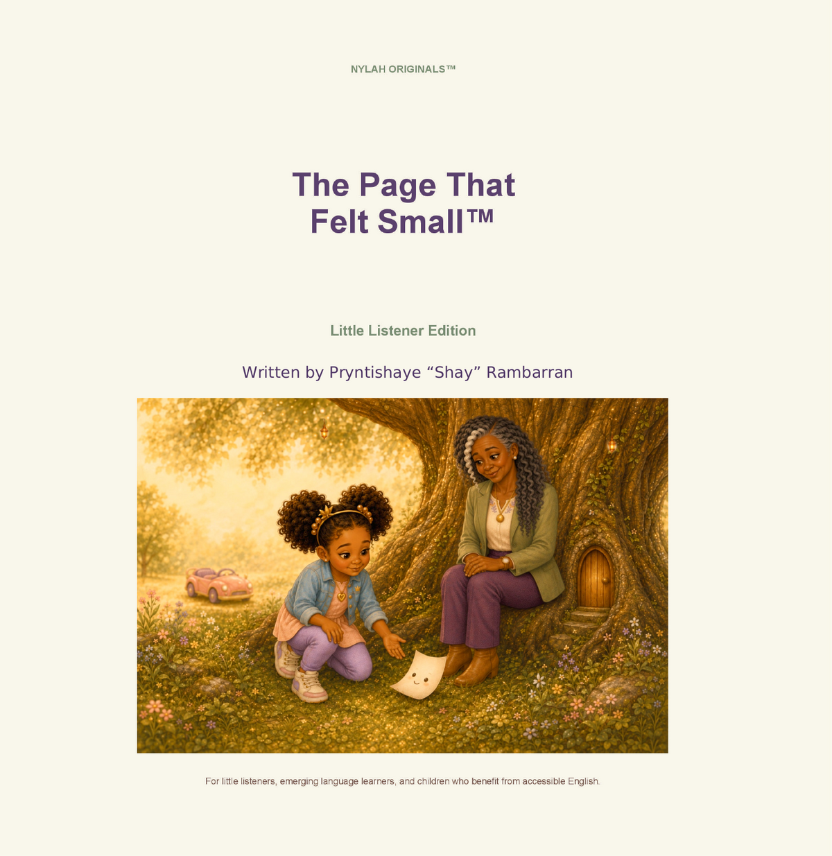 Front cover of The Page That Felt Small, Little Listener Edition